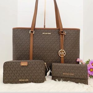 🌸3PCS  MICHAEL KORS TOTE SET